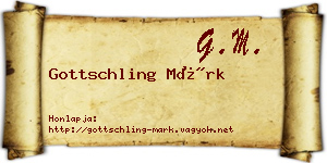 Gottschling Márk névjegykártya